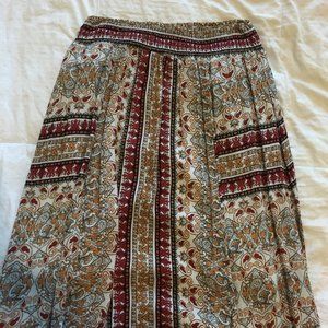 Printed Indie Maxi Skirt